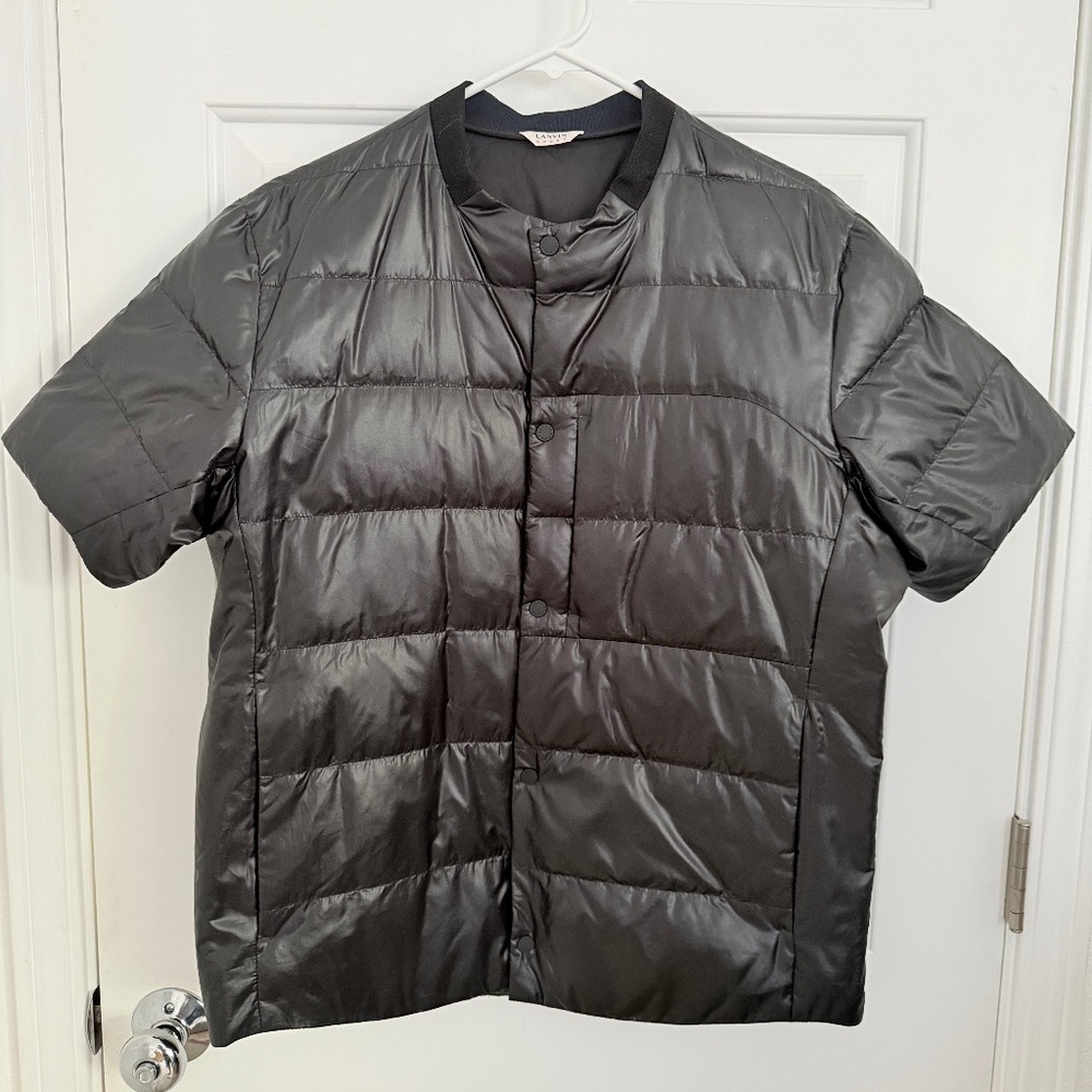 Like New Lanvin Sport Short Sleeve Down Vest Black - Size M
